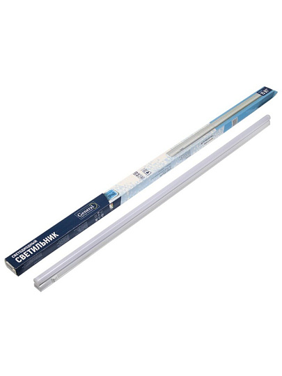 Светильник линейный светодиодный, General Lighting Systems, GT5B, 15 Вт, 4000 К, 1350 Лм, IP40, 87.2х2.2х3.6 см, с выключателем, нейтральный белый, 415020