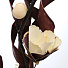 Цветок искусственный декоративный Тинги Композиция, бело-коричневый - фото 2
