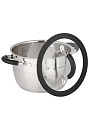 Кастрюля нержавеющая сталь, 2.7 л, крышка стекло, Daniks, Орландо, GS-01435-18CA, серебристая, индукция - фото 10