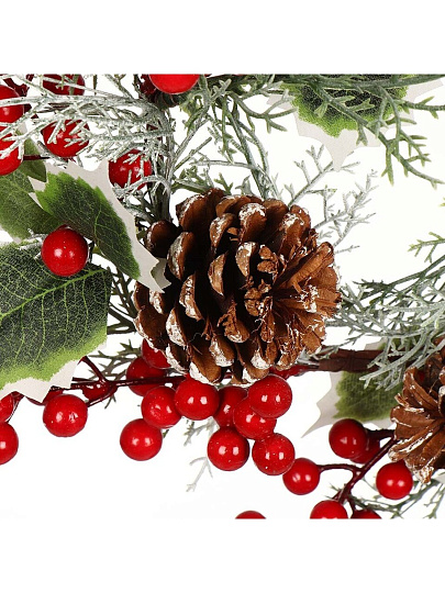 Венок рождественский 36 см, с ягодами, SYHHA-0823036