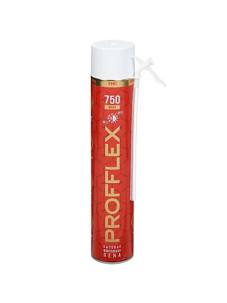 Пена монтажная Profflex, Red Maxi, бытовая, 55 л, 750 мл, 750 г, всесезонная, 70237