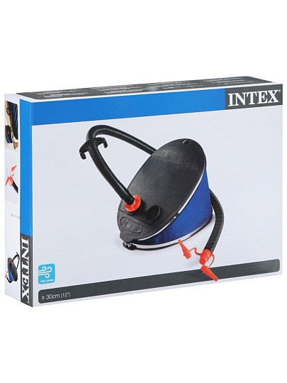 Насос воздушный ножной, 5 л, 30 см, 3 насадки, Intex, 68610