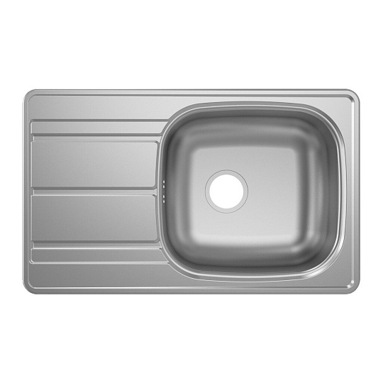 Мойка кухонная врезная, Ukinox, Спектр, нержавеющая сталь, 788х480х175 мм, SPM788.480 -GT6K 1R