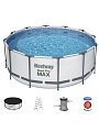 Бассейн каркасный Bestway, 366х122 см, Steel Pro Max, 56420BW, фильтр-насос, лестница, тент, 10250 л, ремкомплект - фото 7