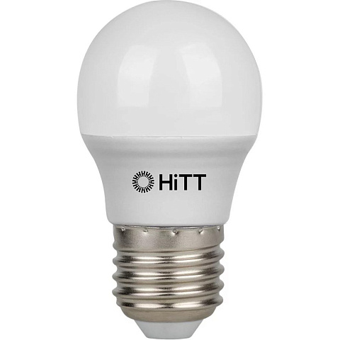 Лампа светодиодная E14, 11 Вт, 110 Вт, 230 В, шар, 6500 К, свет холодный белый, HiTT, HiTT-PL-G45