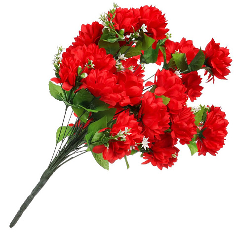 Цветок искусственный декоративный Георгина, пасхальный, 64 см, красный, Y6-10363