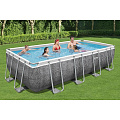 Бассейн каркасный Bestway, 549х274х122 см, Power Steel Rectangular, 56998, фильтр-насос, лестница, тент, 14812 л, поплавок-дозатор - фото 10