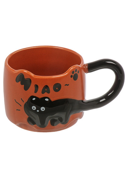 Кружка фарфор, 380 мл, Черный кот, B060831
