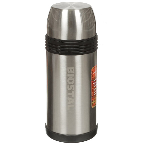 Термос из нержавеющей стали Biostal Спорт NGP-1500P с универсальным горлом с ручкой, 1.5 л
