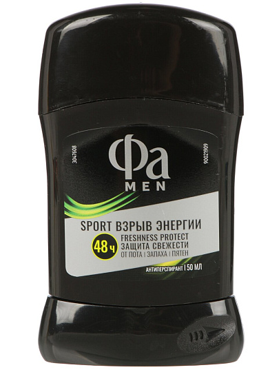Дезодорант Фа, Men Sport Взрыв Энергии, для мужчин, стик, 50 мл