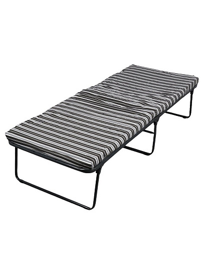 Раскладушка 194х79х38.5 см, 100 кг, Отдых, с4/17/с4/70, полумягкая, сталь, пружинная змейка, матрас в комплекте, поролон