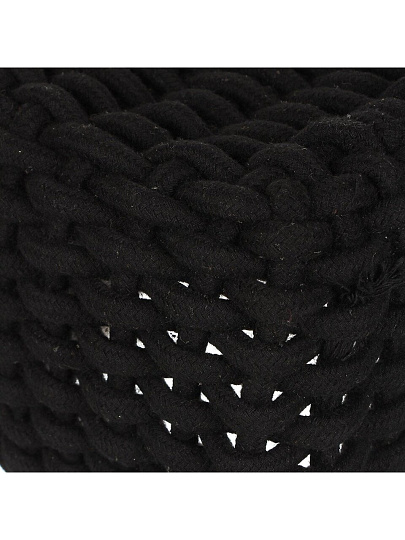 Корзина 18х18х14 см, квадратная, плетеная, черная, Y4-8948