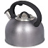 Чайник нержавеющая сталь, 3 л, со свистком, матовый, ручка с силиконовым покрытием, Daniks, индукция, черная кожа, MSY-075B - фото 3