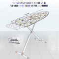 Доска гладильная 122х40 см, С лавандой, подставка для утюга, встроенная розетка, удлинитель 1.6 м, Nika, Н10/17 - фото 5