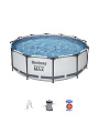 Бассейн каркасный Bestway, 366х100 см, Steel Pro Max, 56418BW, фильтр-насос, лестница, 9150 л, картридж - фото 12