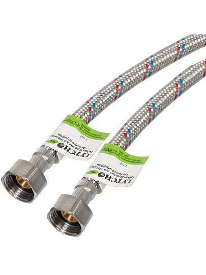 Подводка для воды 1/2&quot;х0.8 м, г-г, сталь, Еco, Lytcho
