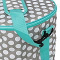 Термосумка 25 л, 46х27х27.5 см, Green Days, полиэстер, цилиндр, серая, в белый горох, CA216219.STD - фото 4