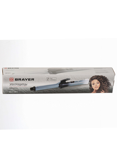 Щипцы Brayer, 3211BR, для моделирования, 50 Вт, керамическое покрытие, керамическое покрытие, 200 °, LED-дисплей, серые, BR3211