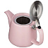Чайник заварочный керамика, 0.5 л, с ситечком, Bronco, Velour, 470-373, розовый - фото 2