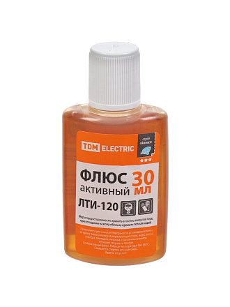 Флюс активный ЛТИ-120, кислотный, TDM Electric, Алмаз, 30 мл, SQ1025-0373