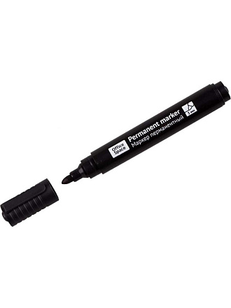 Маркер перманентный пулевидный, 3 мм, черный, OfficeSpace, 8004А, 265705