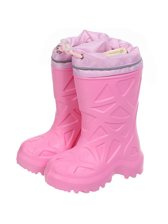 Сапоги детские, ЭВА, светло-розовые, р. 21-22, утепленные, 492 НУ