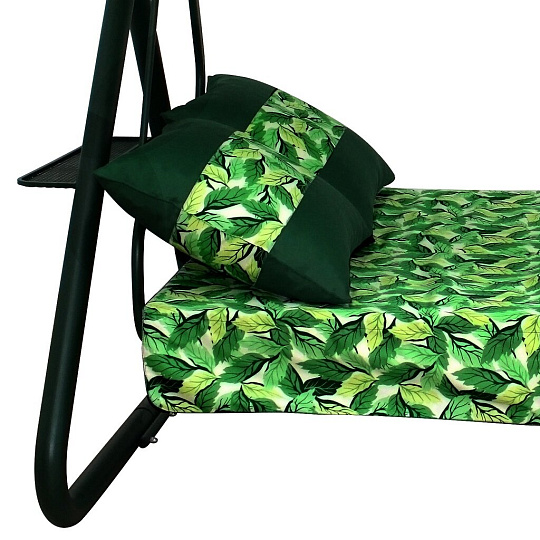 Качели садовые 3-местные, 202х133х174 см, 350 кг, Arno, Элегант, раскладываются в кровать, зеленые, 2016-КД-45/С, металл