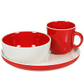 Сервиз столовый керамика, 16 предметов, на 4 персоны, Насыщенный красный, Y4-4302 - фото 4