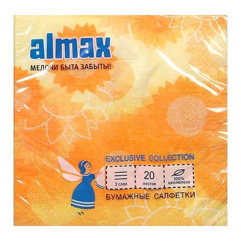 Салфетки бумажные Almax Exclusive Decor Collection Verona 20 шт, 33х33 см
