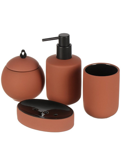 Стакан для зубных щеток, 7.6x9.8 см, керамика, терракот, BCE0758BA-TB