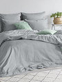 Постельное белье евро, с европростыней, простыня 220х240 см, 2 наволочки 70х70 см, 2 наволочки 50х70 см, пододеяльник 200х220 см, Verossa, сатин, Melange, Silver