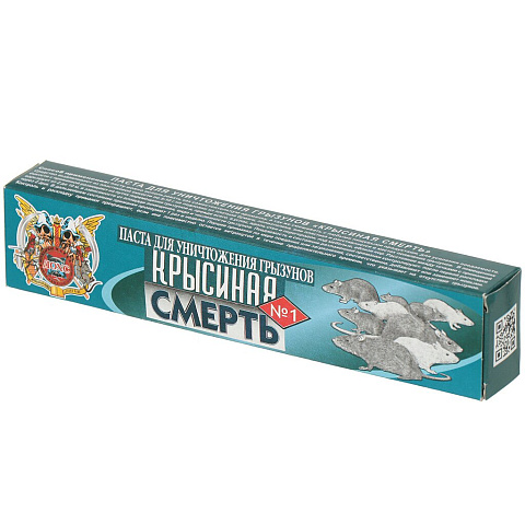 Родентицид Крысиная смерть, от грызунов, паста, 30 г