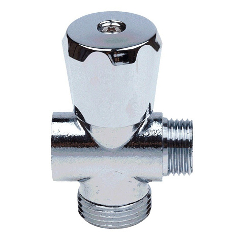 Вентиль для бытовых приборов, 1/2"х3/4"х1/2", г-ш-ш, трехход, AquaLink