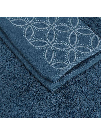Полотенце банное 70х140 см, 100% хлопок, 550 г/м2, Фелиция, Silvano, синее, Узбекистан