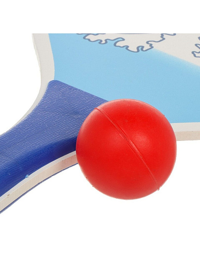 Набор для настольного тенниса, ракетка 2 шт 33х18 см, с мячиком, детский, D040007