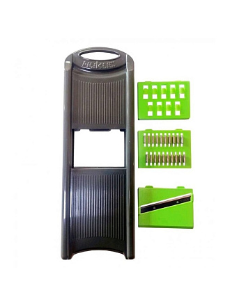 Овощерезка пластик, 4 предмета, навеска, серая, Никис О-2м, 115871