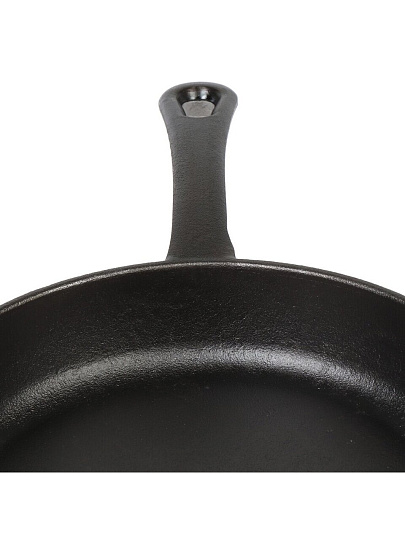 Сковорода чугун, 22 см, Гардарика, литая ручка, с ушком, индукция, 00122