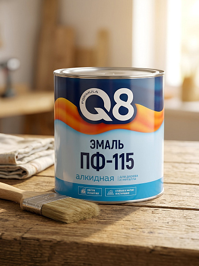 Эмаль Formula Q8, ПФ-115, алкидная, глянцевая, терракот, 2.6 кг