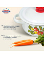 Кастрюля эмалированная сталь, 1.5 л, крышка сталь, цилиндрическая, Сибирские товары, С1607/С1607.3/3С/3П/П/*59/*79, в ассортименте - фото 4