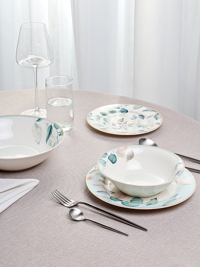 Сервиз столовый фарфор, 19 предметов, на 6 персон, Jewel, Оливи, ПС0022-09