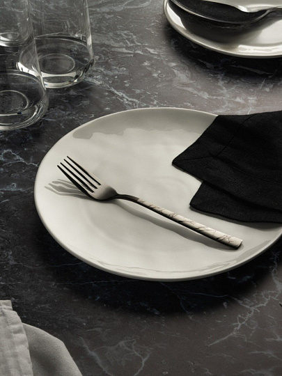 Вилка нержавеющая сталь, черная, столовая, Satoshi, Модерн, 815-398, 20.2 см