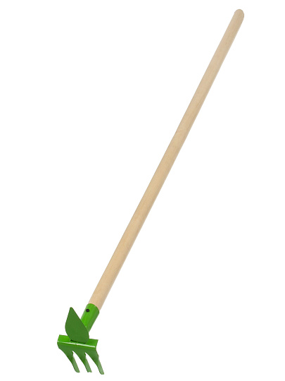 Мотыга комбинированная, металл, черенок деревянный, лепесток-грабли, черенок 1200 мм, HouseLoft, МК2КЛ02