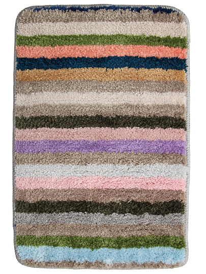 Коврик для ванной 0.38х0.58 м, полиэстер, многоцветный, Silvano, Y4-11484