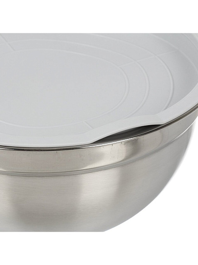 Набор мисок нержавеющая сталь, круглый, 3 шт, 18, 22, 26 см, с крышкой, Daniks, Y4-9617