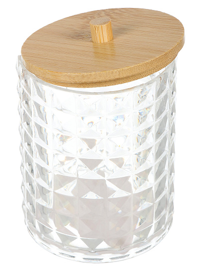 Контейнер для ватных дисков, круглый, 7х10.5 см, пластик, Y4-11322