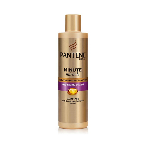 Шампунь Pantene Pro-V, Minute Miracle Интенсивное питание, для сухих и поврежденных волос, 270 мл