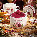 Сахарница 500 мл, доломит, с ложкой, Daniks, Bliss