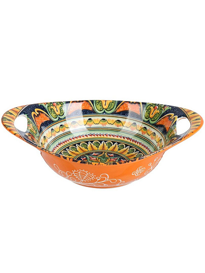 Салатник фарфор, овальный, 22х15.5 см, 0.6 л, с ручками, Arabesque, Nouvelle Home, 0860230