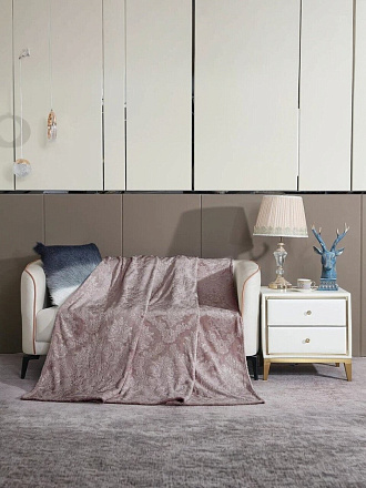 Плед евро, 200х220 см, велсофт жаккард, 100% полиэстер, Silvano, Fresco, бежевый, 200/096-FRE/LA