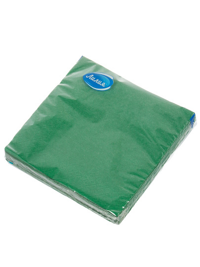 Салфетки Лилия, Зеленый, 20 шт, 2 сл, 33х33 см, 797